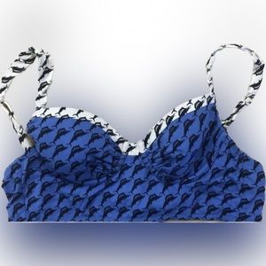 🔥🔥32C Tommy Bahama Swordfish Marlin Bikini TOP ONLY. Rare size